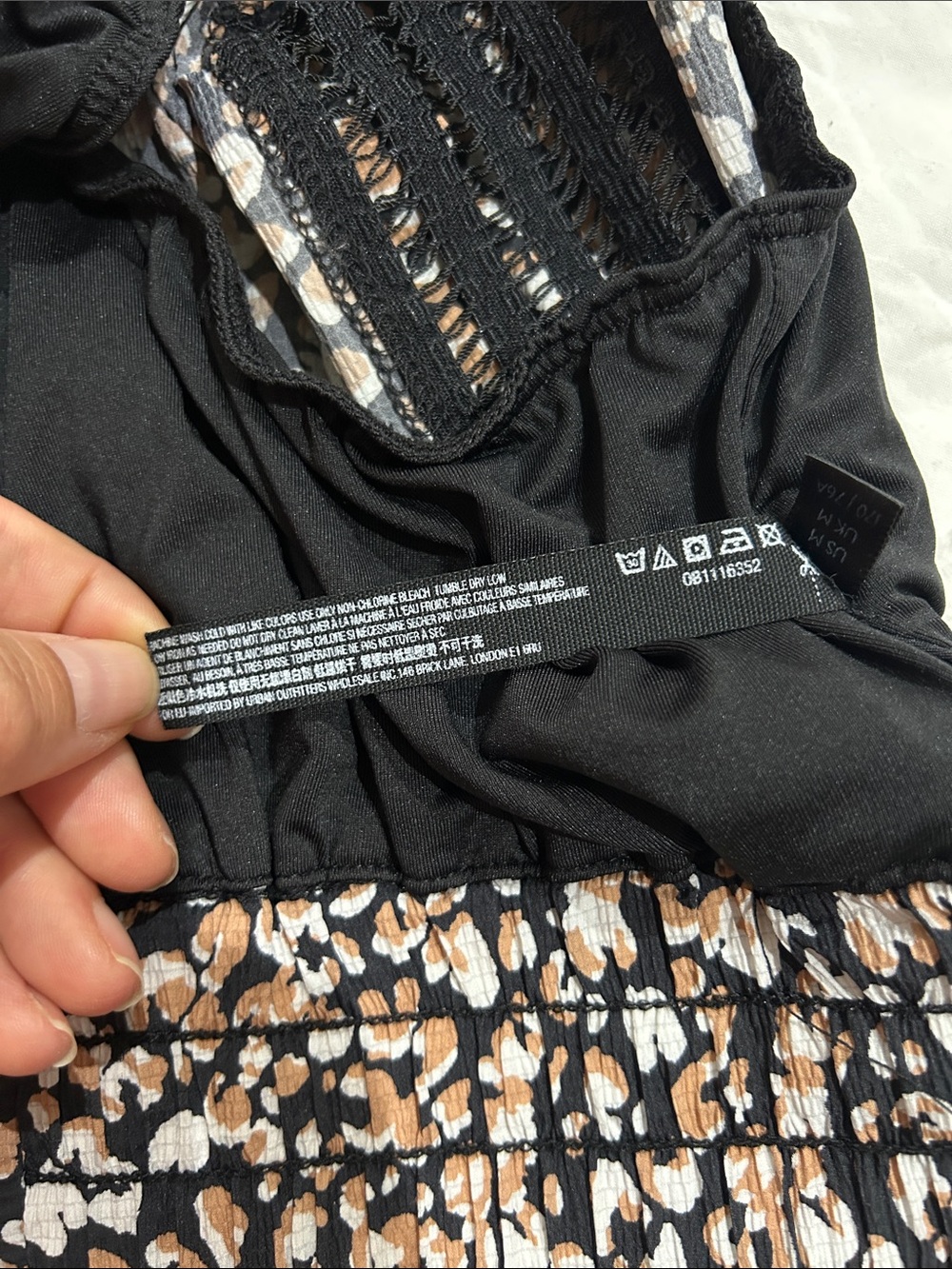 Free People movement High-Waist Leopard Print Athletic Shorts - Black/tan meium - Picture 10 of 11